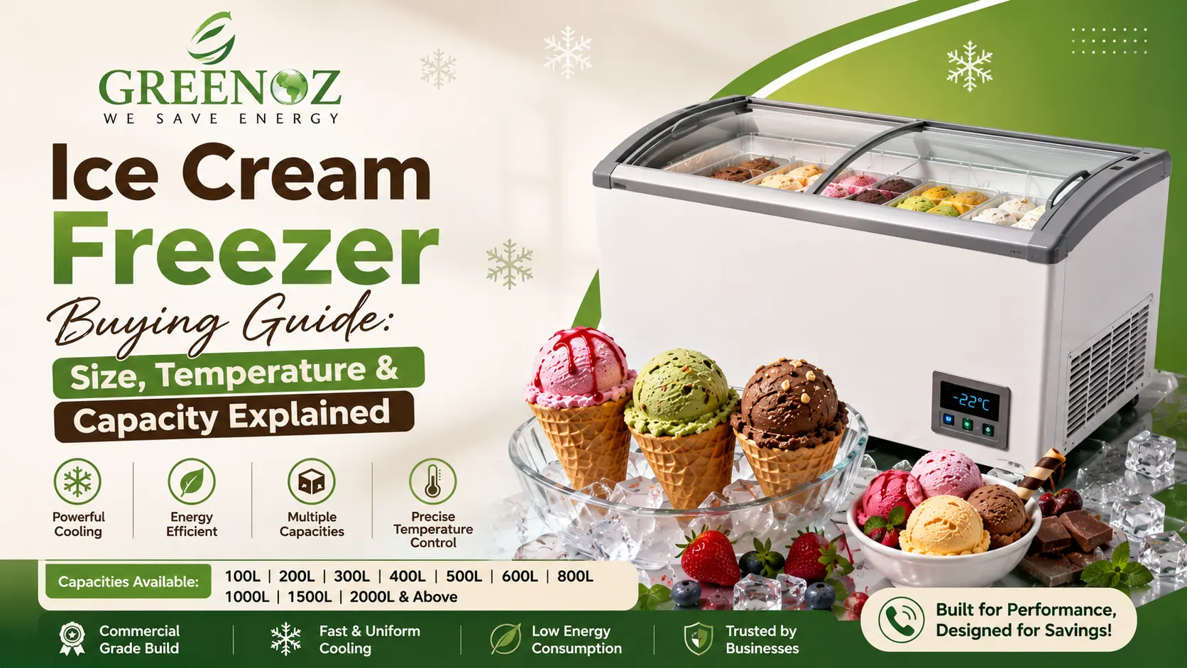 Read more about the article Ice Cream Freezer Buying Guide: Size, Temperature & Capacity Explained